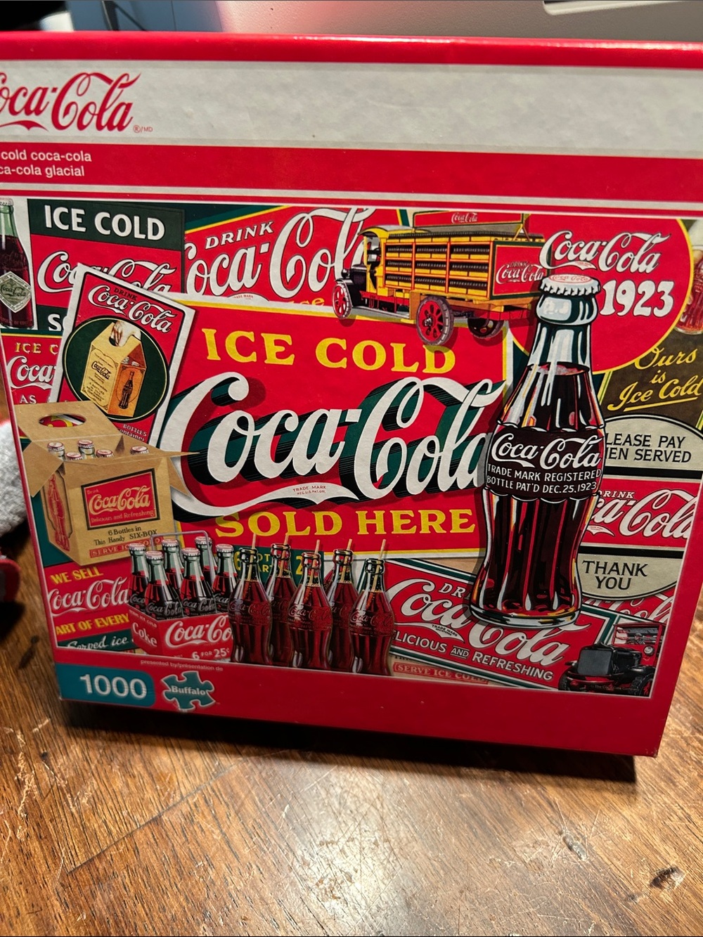 Coca-Cola Retro Red White Graphic Puzzle Box